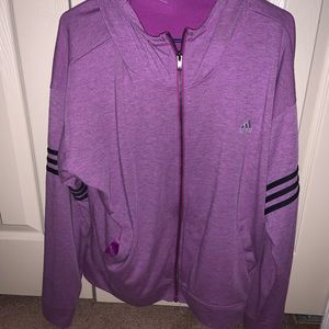 Adidas purple zip up